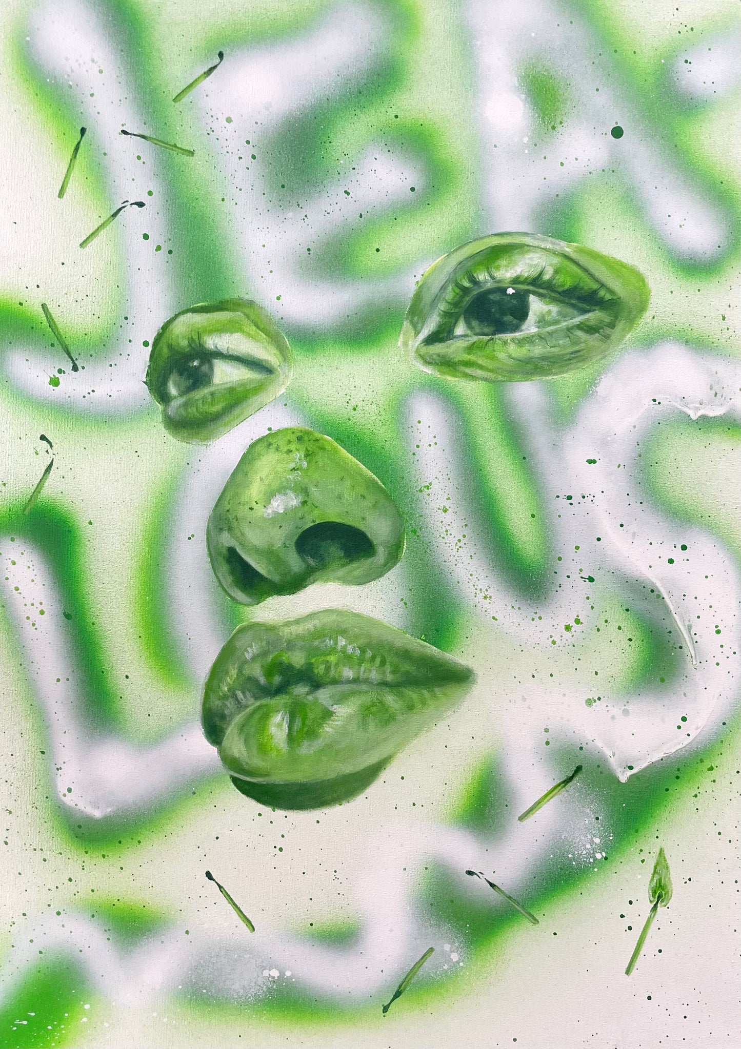 GREEN WITH IT - painting